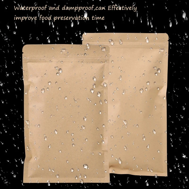 100PCS Brown Kraft Paper Zippe - đánh giá và giá Food Storage And
